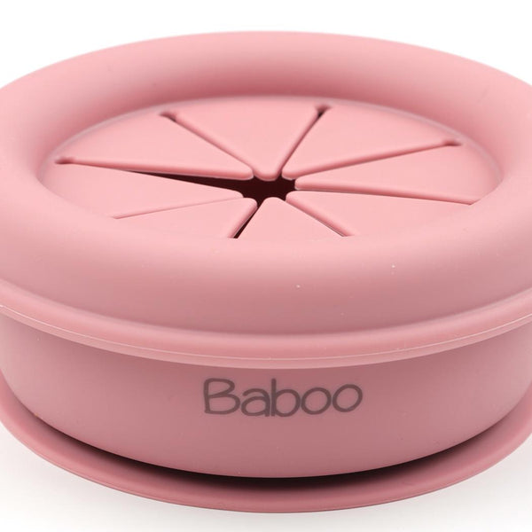 Food container with lid - Pink — View 2 | Baboo