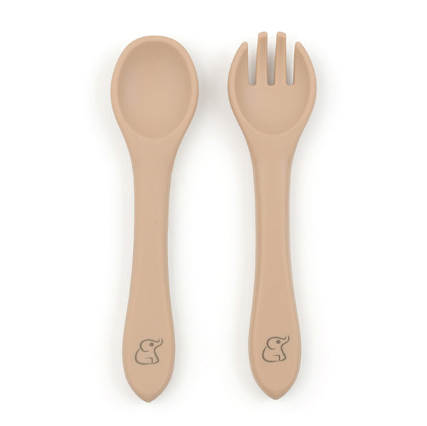 Spoon and Fork Set - Beige | Baboo