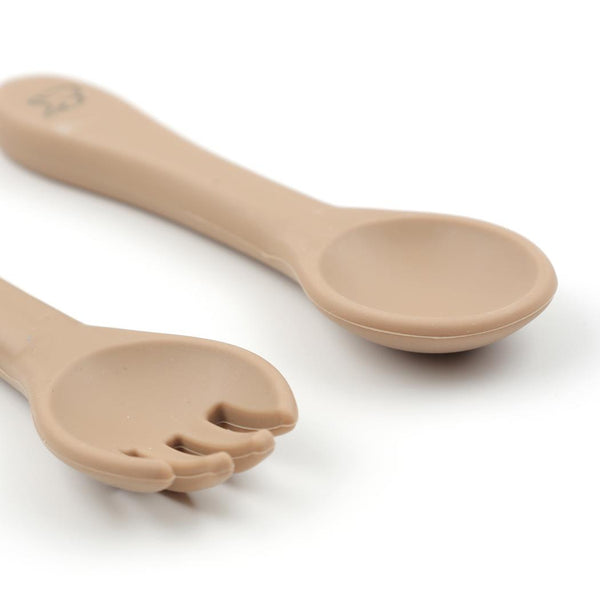 Spoon and Fork Set - Beige — View 2 | Baboo